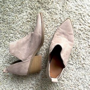 Suede neutral booties